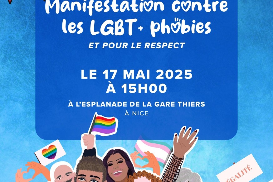 Manifestation contre les LGBT phobies à Nice samedi 17 mai (tribune collective)